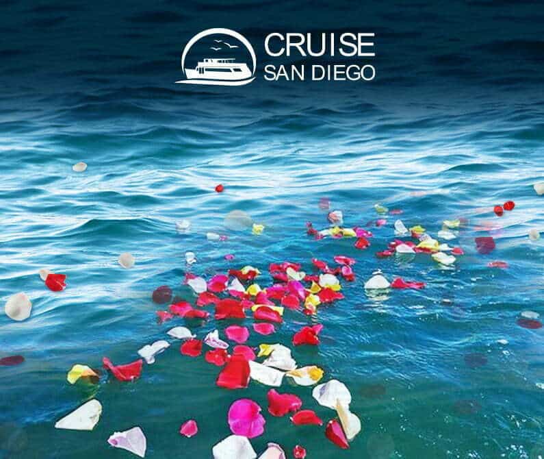 Flower petals floating on ocean after burial at sea | Cruise SD