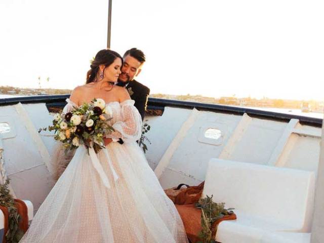 a person in a wedding dress