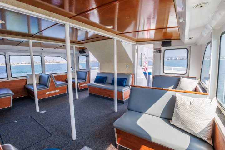 a room filled with furniture and a stove