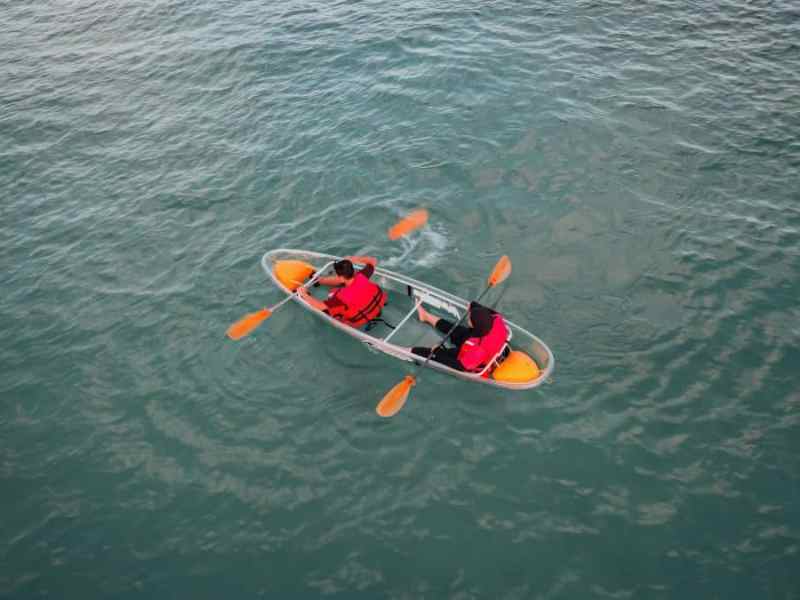 a small boat in a body of water