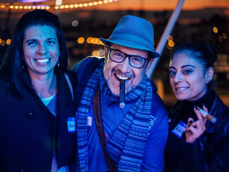 a group of people posing for the camera